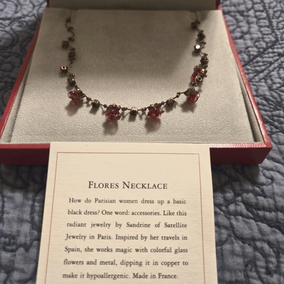 Satellite Jewelry Jewelry - Red Envelope Flores Glass & Copper Necklace from Sandine of Satellite Jewelry